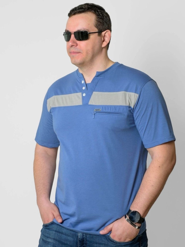 Мужская футболка голубая купить в Интернет-магазине Садовод База - цена 650 руб Садовод интернет-каталог